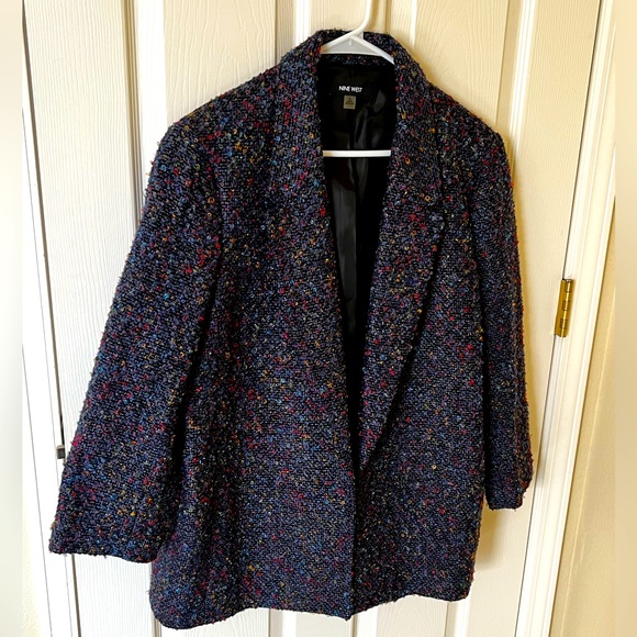 Nine West Multi Color Tweed Blazer Size XL - Picture 1 of 6